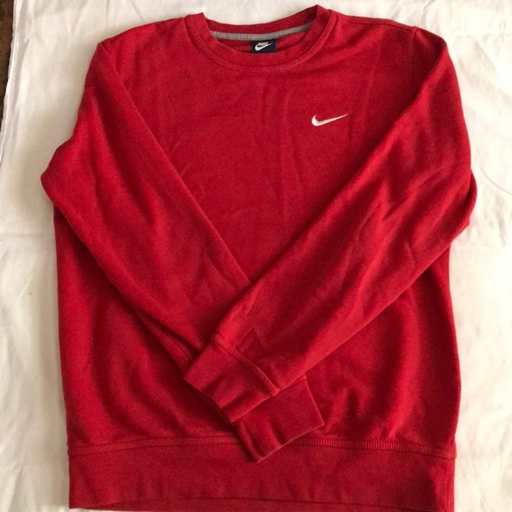 Red crew neck sweater
